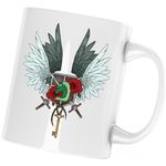 Casa si Gradina - Bucatarie si vesela - Cani si pahare - Cani si cesti - Cana AOT Attack on Titan Crest Wings of Freedom Anime, alba, 330 ml - Infinity.ro