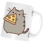 Casa si Gradina - Bucatarie si vesela - Cani si pahare - Cani si cesti - Cana Pusheen Cat Pizza Pisica Kitten Meow, alba, 330 ml - Infinity.ro