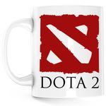 Casa si Gradina - Bucatarie si vesela - Cani si pahare - Cani si cesti - Cana Logo Dota 2 Defense of the Ancients Emblem, alba, 330 ml - Infinity.ro