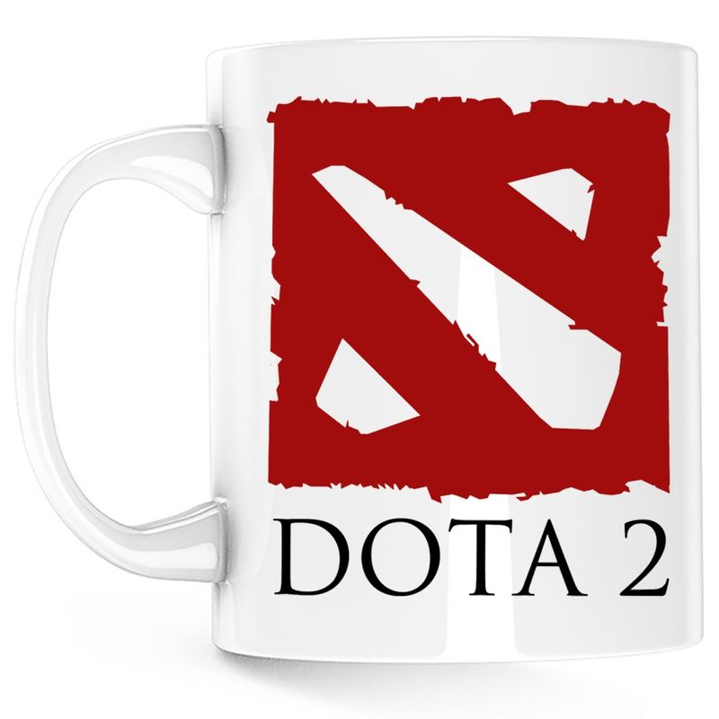 Casa si Gradina - Bucatarie si vesela - Cani si pahare - Cani si cesti - Cana Logo Dota 2 Defense of the Ancients Emblem, alba, 330 ml - Infinity.ro