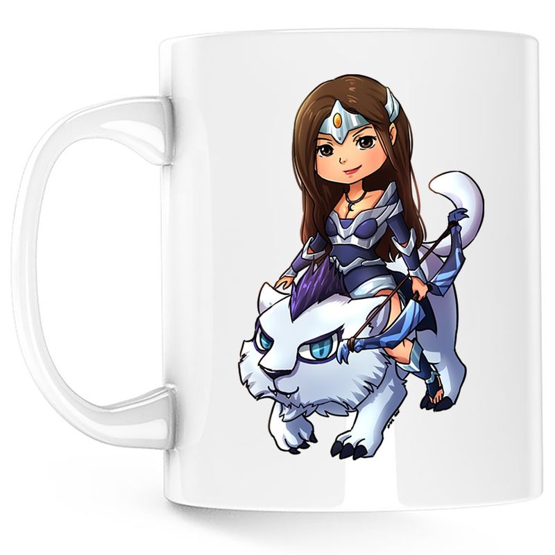 Casa si Gradina - Bucatarie si vesela - Cani si pahare - Cani si cesti - Cana Rylai Crystal Maiden Dota 2 Hero Wolf, alba, 330 ml - Infinity.ro