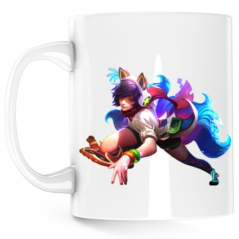 Casa si Gradina - Bucatarie si vesela - Cani si pahare - Cani si cesti - Cana League of Legends Ahri Nine Tailed Fox LoL, alba, 330 ml - Infinity.ro