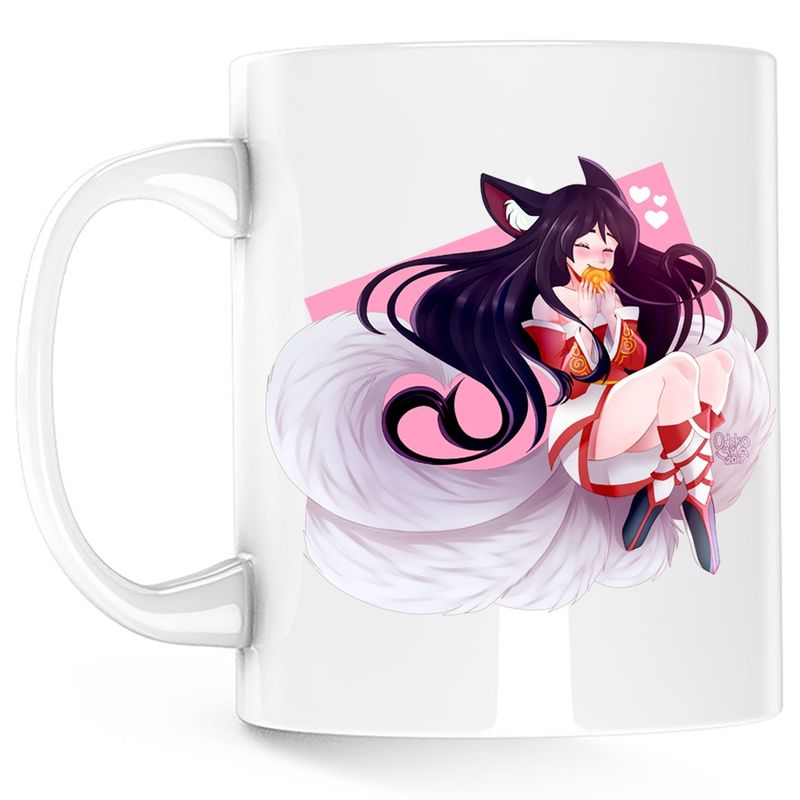 Casa si Gradina - Bucatarie si vesela - Cani si pahare - Cani si cesti - Cana Ahri League of Legends LoL Nine Tailed Fox, alba, 330 ml - Infinity.ro