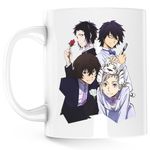 Casa si Gradina - Bucatarie si vesela - Cani si pahare - Cani si cesti - Cana Bungo Stray Dogs Ghilda Detectivi Yasano, alba, 330 ml - Infinity.ro