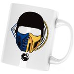 Casa si Gradina - Bucatarie si vesela - Cani si pahare - Cani si cesti - Cana Mortal Kombat Insects Sports Mask Hero Natural, alba, 330 ml - Infinity.ro
