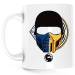 Casa si Gradina - Bucatarie si vesela - Cani si pahare - Cani si cesti - Cana Mortal Kombat Insects Sports Mask Hero Natural, alba, 330 ml - Infinity.ro