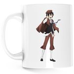 Casa si Gradina - Bucatarie si vesela - Cani si pahare - Cani si cesti - Cana Bungo Stray Dogs Seiyu Plush Anime, alba, 330 ml - Infinity.ro
