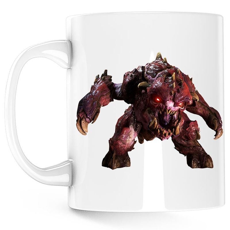 Casa si Gradina - Bucatarie si vesela - Cani si pahare - Cani si cesti - Cana Quake Rage Doom Bethesda Softworks Video, alba, 330 ml - Infinity.ro