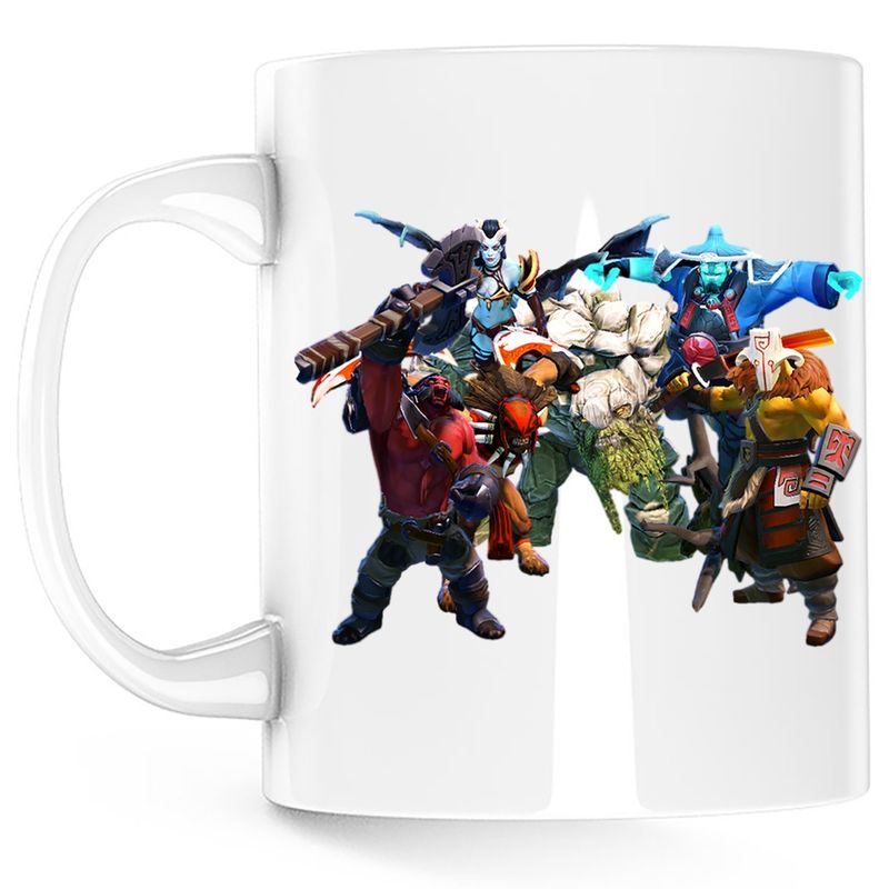 Casa si Gradina - Bucatarie si vesela - Cani si pahare - Cani si cesti - Cana Dota 2 Heroes Master Gaming VIP Star, alba, 330 ml - Infinity.ro