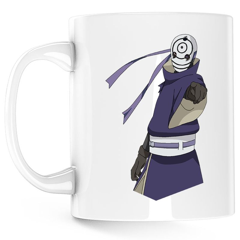Casa si Gradina - Bucatarie si vesela - Cani si pahare - Cani si cesti - Cana Naruto Madara Uchiha Mask Akatsuki, alba, 330 ml - Infinity.ro