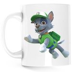 Casa si Gradina - Bucatarie si vesela - Cani si pahare - Cani si cesti - Cana Paw Patrol Rocky Mecanic Service Catelus, alba, 330 ml - Infinity.ro