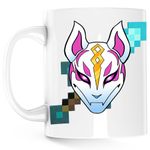 Casa si Gradina - Bucatarie si vesela - Cani si pahare - Cani si cesti - Cana Drift Mask Fortnite Minecraft, alba, 330 ml - Infinity.ro