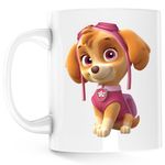 Casa si Gradina - Bucatarie si vesela - Cani si pahare - Cani si cesti - Cana Paw Patrol Skye Catelus Aviator Salvator, alba, 330 ml - Infinity.ro