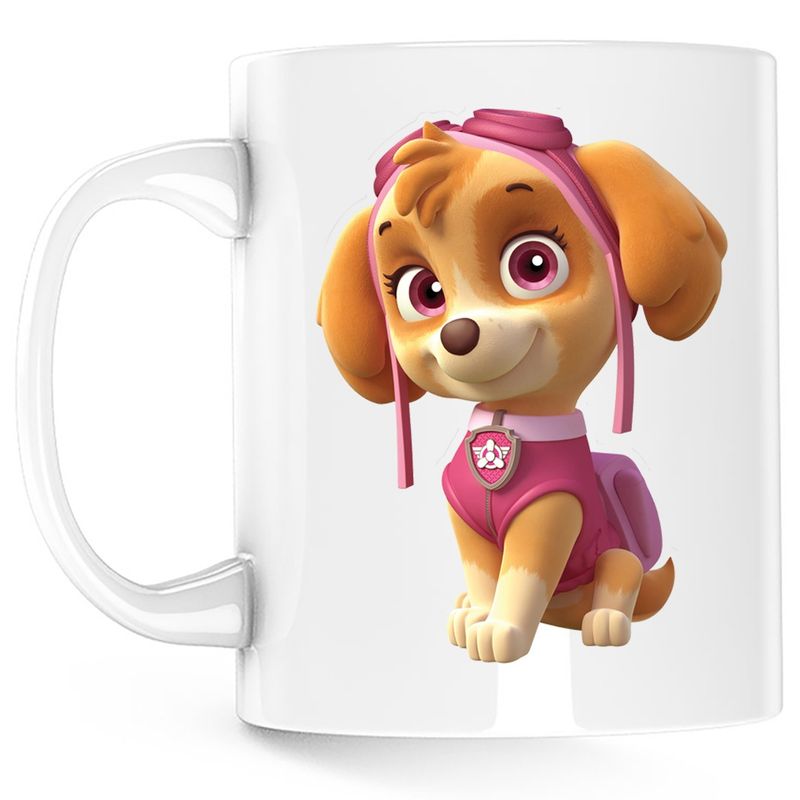 Casa si Gradina - Bucatarie si vesela - Cani si pahare - Cani si cesti - Cana Paw Patrol Skye Catelus Aviator Salvator, alba, 330 ml - Infinity.ro