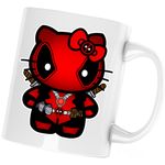 Casa si Gradina - Bucatarie si vesela - Cani si pahare - Cani si cesti - Cana Deadpool Kitty Bad Girl, alba, 330 ml - Infinity.ro