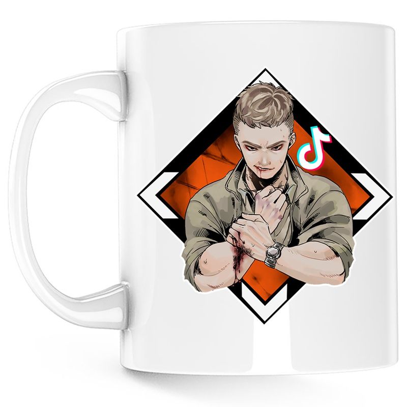 Casa si Gradina - Bucatarie si vesela - Cani si pahare - Cani si cesti - Cana Dead by Daylight Horror Tiktok, alba, 330 ml - Infinity.ro