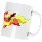 Casa si Gradina - Bucatarie si vesela - Cani si pahare - Cani si cesti - Cana Pokemon Flareon Tiktok Creator, alba, 330 ml - Infinity.ro
