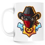 Casa si Gradina - Bucatarie si vesela - Cani si pahare - Cani si cesti - Cana Cowboy Fortnite Brawl Stars, alba, 330 ml - Infinity.ro