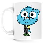 Casa si Gradina - Bucatarie si vesela - Cani si pahare - Cani si cesti - Cana Gumball World Bebelino Desene Animate, alba, 330 ml - Infinity.ro