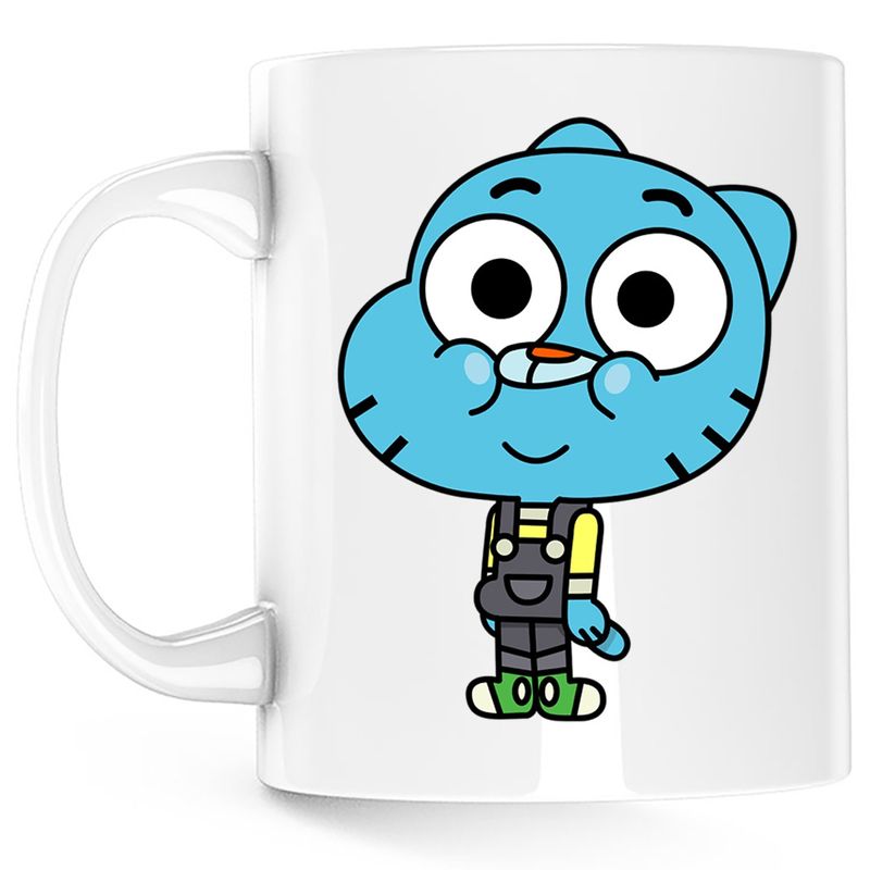 Casa si Gradina - Bucatarie si vesela - Cani si pahare - Cani si cesti - Cana Gumball World Bebelino Desene Animate, alba, 330 ml - Infinity.ro