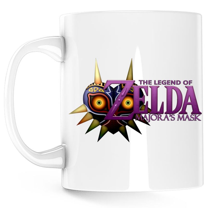 Casa si Gradina - Bucatarie si vesela - Cani si pahare - Cani si cesti - Cana Majora Mask Legend of Zelda Logo, alba, 330 ml - Infinity.ro