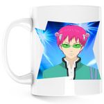 Casa si Gradina - Bucatarie si vesela - Cani si pahare - Cani si cesti - Cana Saiki Kusuo Life Anime Manga, alba, 330 ml - Infinity.ro