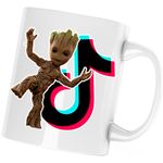 Casa si Gradina - Bucatarie si vesela - Cani si pahare - Cani si cesti - Cana Baby Groot Tiktok Creator Star, alba, 330 ml - Infinity.ro