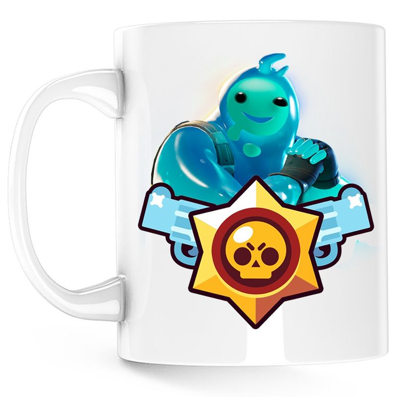 Casa si Gradina - Bucatarie si vesela - Cani si pahare - Cani si cesti - Cana Rippley Fortnite Brawl Stars, alba, 330 ml - Infinity.ro