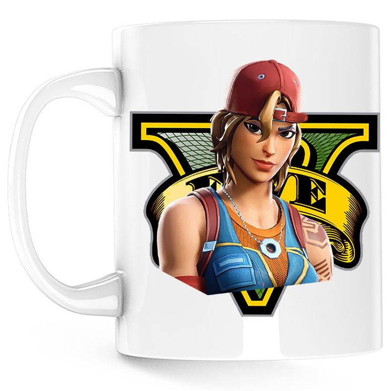 Casa si Gradina - Bucatarie si vesela - Cani si pahare - Cani si cesti - Cana Sparkplug Fortnite GTA5, alba, 330 ml - Infinity.ro