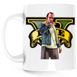 Casa si Gradina - Bucatarie si vesela - Cani si pahare - Cani si cesti - Cana Trevor GTA Game Minecraft, alba, 330 ml - Infinity.ro