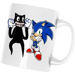 Casa si Gradina - Bucatarie si vesela - Cani si pahare - Cani si cesti - Cana Cartoon Cat Sonic the Hedgehog Epic Game, alba, 330 ml - Infinity.ro