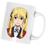 Casa si Gradina - Bucatarie si vesela - Cani si pahare - Cani si cesti - Cana Kakegurui Runa Yomozuki Fan Art Anime, alba, 330 ml - Infinity.ro