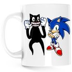 Casa si Gradina - Bucatarie si vesela - Cani si pahare - Cani si cesti - Cana Cartoon Cat Sonic the Hedgehog Epic Game, alba, 330 ml - Infinity.ro