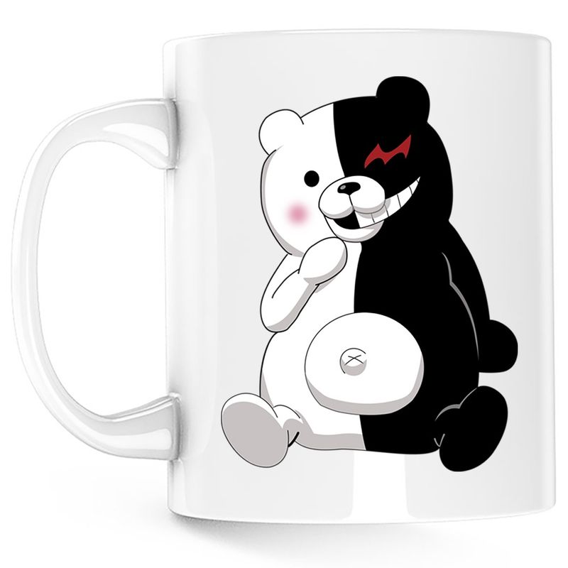 Casa si Gradina - Bucatarie si vesela - Cani si pahare - Cani si cesti - Cana Danganronpa Killing School Life Killer Bear, alba, 330 ml - Infinity.ro
