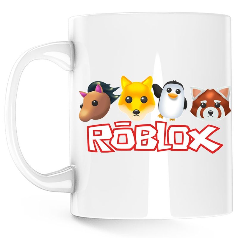 Casa si Gradina - Bucatarie si vesela - Cani si pahare - Cani si cesti - Cana Roblox Adopt Me Cute Pets, alba, 330 ml - Infinity.ro