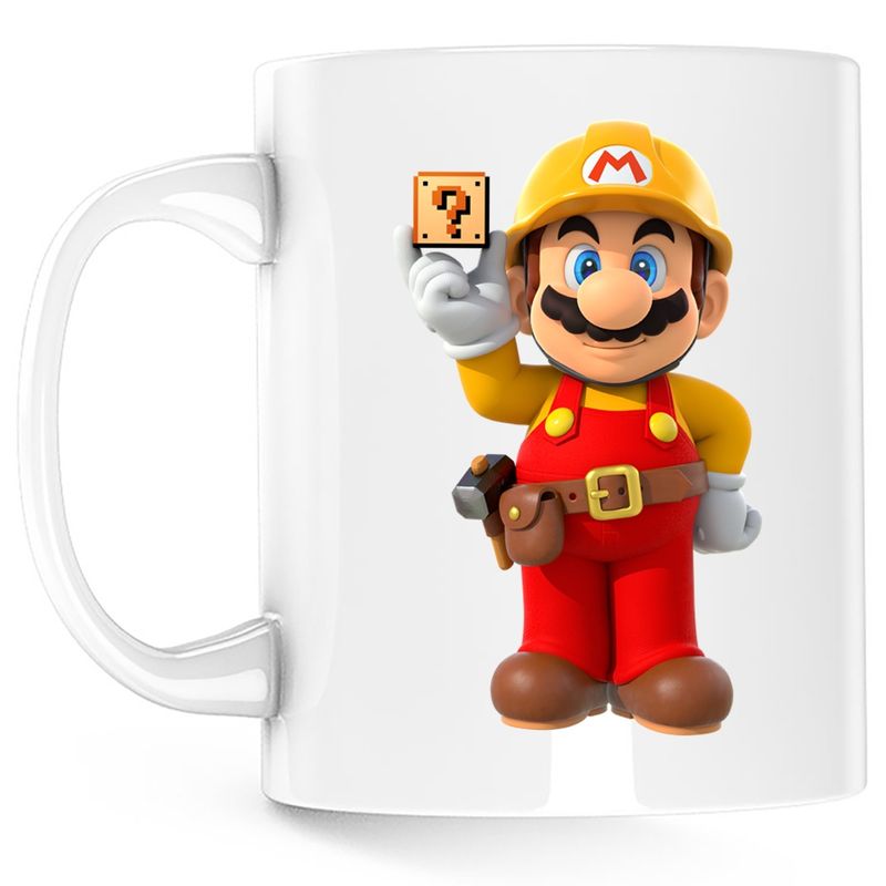 Casa si Gradina - Bucatarie si vesela - Cani si pahare - Cani si cesti - Cana Super Mario Bros Meserias Nintendo, alba, 330 ml - Infinity.ro