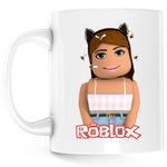 Casa si Gradina - Bucatarie si vesela - Cani si pahare - Cani si cesti - Cana Roblox Girl Bee Cartoon, alba, 330 ml - Infinity.ro