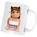 Casa si Gradina - Bucatarie si vesela - Cani si pahare - Cani si cesti - Cana Roblox Girl Bee Cartoon, alba, 330 ml - Infinity.ro