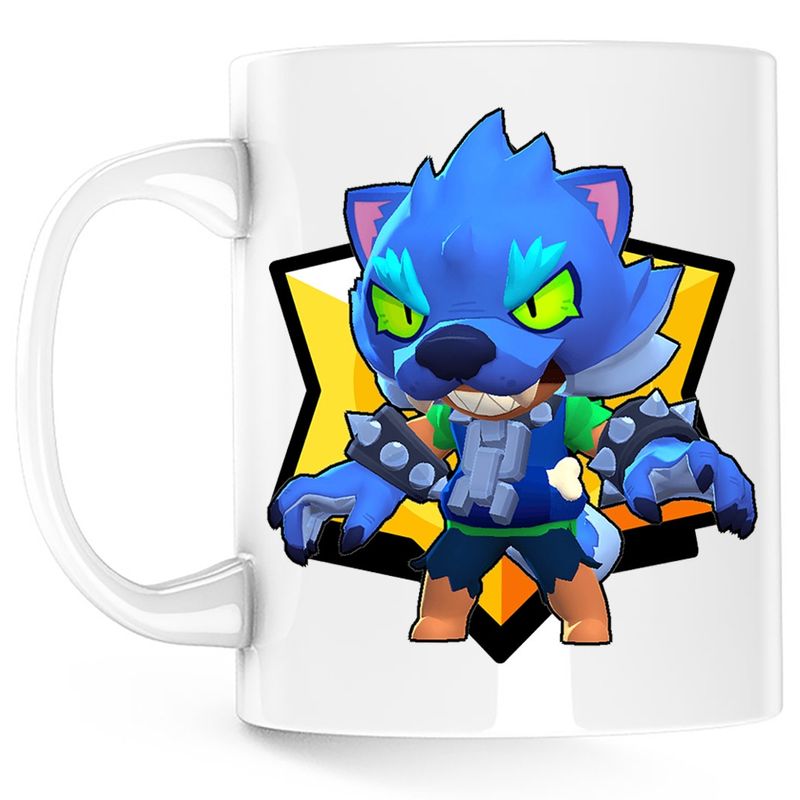 Casa si Gradina - Bucatarie si vesela - Cani si pahare - Cani si cesti - Cana Lobo Werewolf Brawl Stars, alba, 330 ml - Infinity.ro