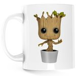 Casa si Gradina - Bucatarie si vesela - Cani si pahare - Cani si cesti - Cana Baby Groot Cute Tree Love Gift, alba, 330 ml - Infinity.ro