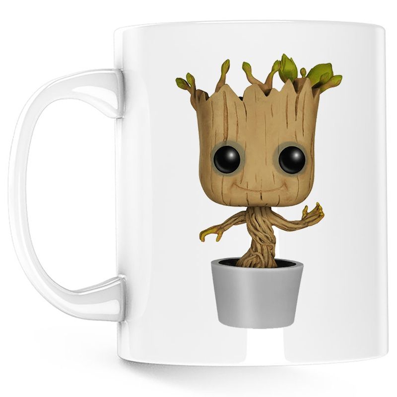Casa si Gradina - Bucatarie si vesela - Cani si pahare - Cani si cesti - Cana Baby Groot Cute Tree Love Gift, alba, 330 ml - Infinity.ro