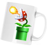 Casa si Gradina - Bucatarie si vesela - Cani si pahare - Cani si cesti - Cana Super Mario Bros Planta Carnivora Wii, alba, 330 ml - Infinity.ro