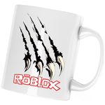 Casa si Gradina - Bucatarie si vesela - Cani si pahare - Cani si cesti - Cana Roblox Meme Game Gheare, alba, 330 ml - Infinity.ro