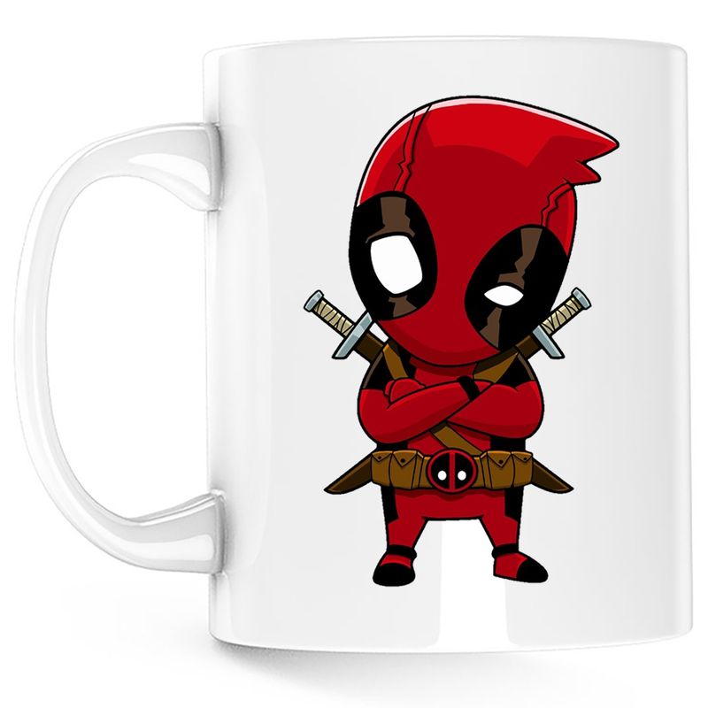 Casa si Gradina - Bucatarie si vesela - Cani si pahare - Cani si cesti - Cana Deadpool Baby Arte Martiale, alba, 330 ml - Infinity.ro