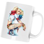 Casa si Gradina - Bucatarie si vesela - Cani si pahare - Cani si cesti - Cana Joker Harley Quinn Bad Girl Rebel, alba, 330 ml - Infinity.ro