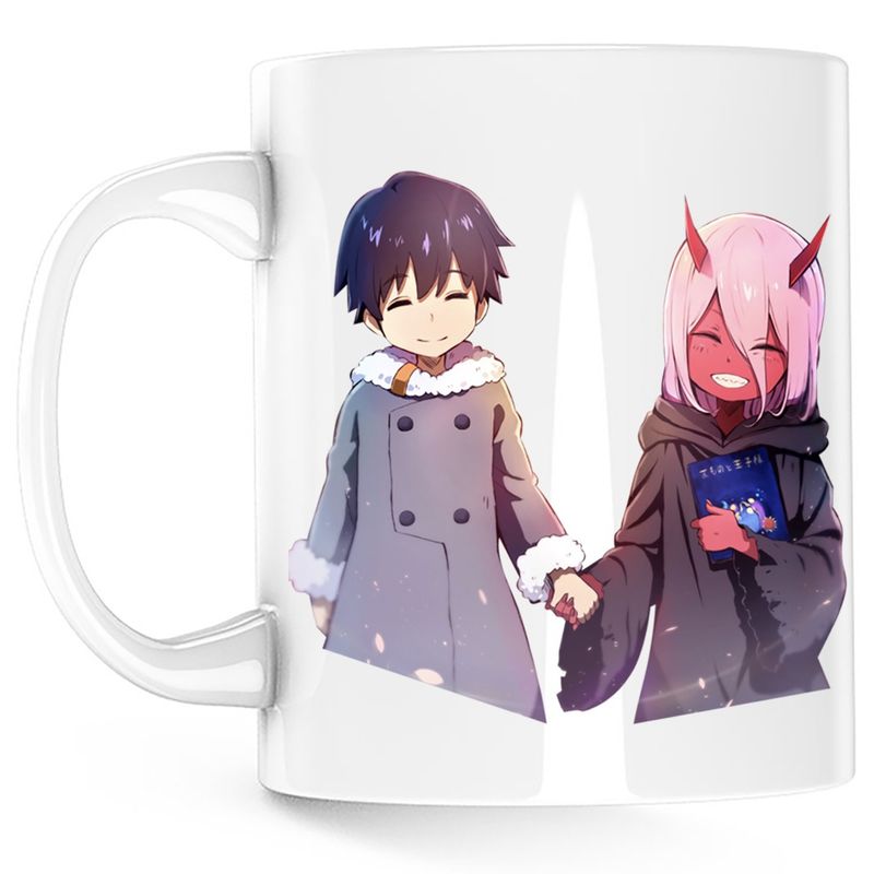 Casa si Gradina - Bucatarie si vesela - Cani si pahare - Cani si cesti - Cana Darling in the FranXX Manga Japan Anime, alba, 330 ml - Infinity.ro