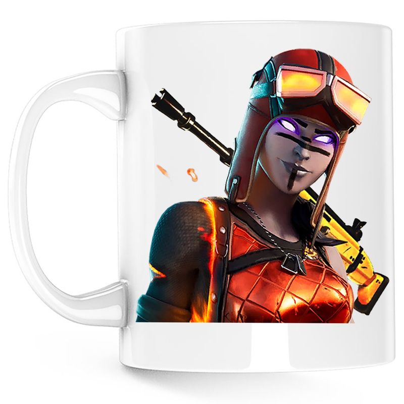 Casa si Gradina - Bucatarie si vesela - Cani si pahare - Cani si cesti - Cana Blaze Skin Fortnite Scar, alba, 330 ml - Infinity.ro