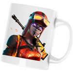Casa si Gradina - Bucatarie si vesela - Cani si pahare - Cani si cesti - Cana Blaze Skin Fortnite Scar, alba, 330 ml - Infinity.ro