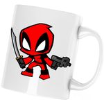 Casa si Gradina - Bucatarie si vesela - Cani si pahare - Cani si cesti - Cana Deadpool Baby Marvel Ninja, alba, 330 ml - Infinity.ro