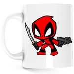Casa si Gradina - Bucatarie si vesela - Cani si pahare - Cani si cesti - Cana Deadpool Baby Marvel Ninja, alba, 330 ml - Infinity.ro